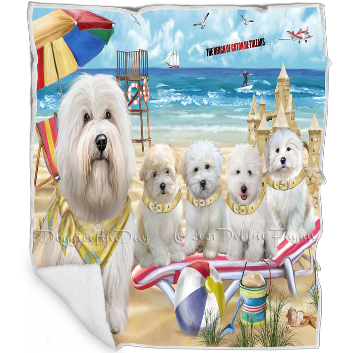 Pet Friendly Beach Coton De Tulear Dogs Blanket BLNKT142487