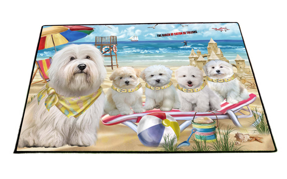 Pet Friendly Beach Coton de tulear Dogs Floormat FLMS55471