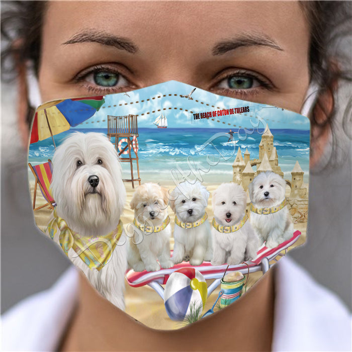 Pet Friendly Beach Coton De Tulear Dogs Face Mask FM49095