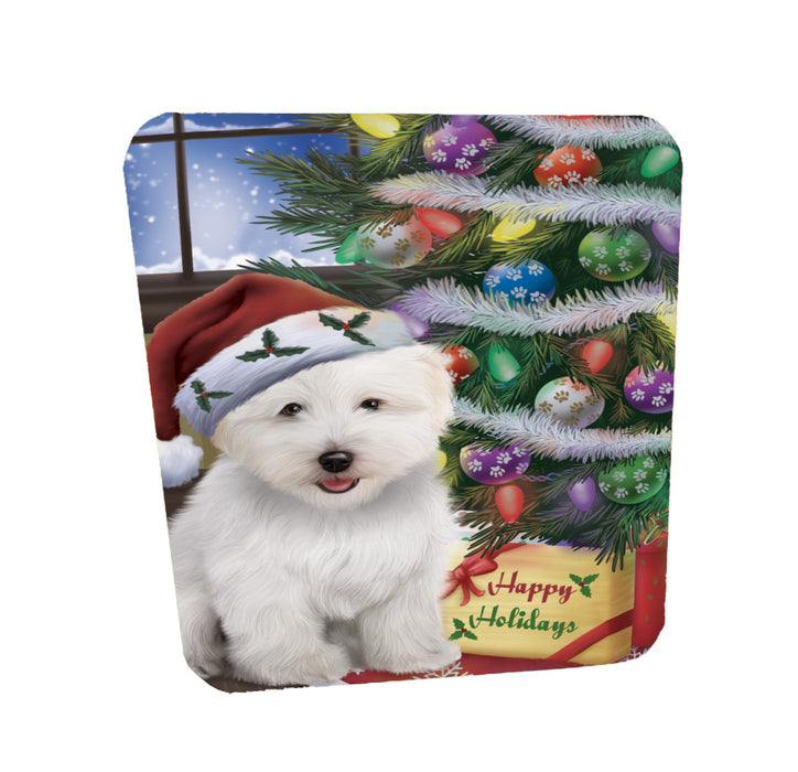 Christmas Tree and Presents Coton De Tulear Dog Coasters Set of 4 CSTA58313