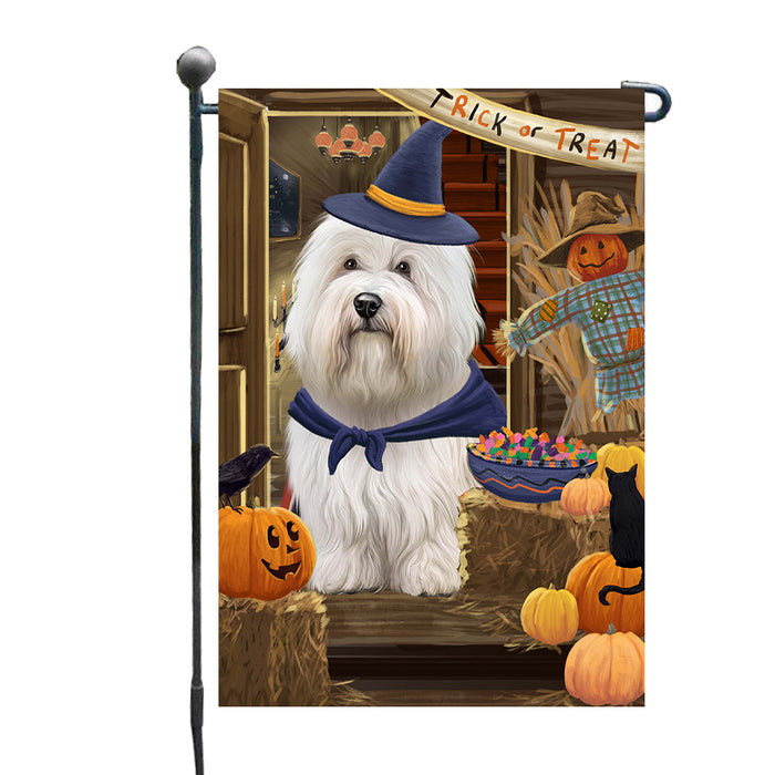 Enter at Your Own Risk Halloween Trick or Treat Coton De Tulear Dogs Garden Flags Outdoor Decor for Homes and Gardens Double Sided Garden Yard Spring Decorative Vertical Home Flags Garden Porch Lawn Flag for Decorations GFLG67893