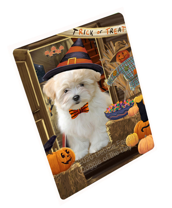 Enter at Your Own Risk Halloween Trick or Treat Coton De Tulear Dogs Cutting Board - For Kitchen - Scratch & Stain Resistant - Designed To Stay In Place - Easy To Clean By Hand - Perfect for Chopping Meats, Vegetables, CA82760