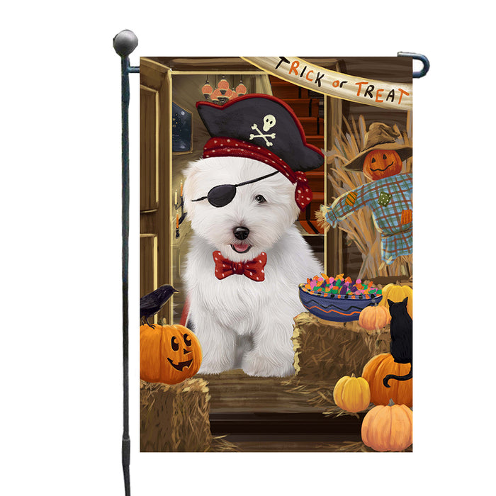 Enter at Your Own Risk Halloween Trick or Treat Coton De Tulear Dogs Garden Flags Outdoor Decor for Homes and Gardens Double Sided Garden Yard Spring Decorative Vertical Home Flags Garden Porch Lawn Flag for Decorations GFLG67896