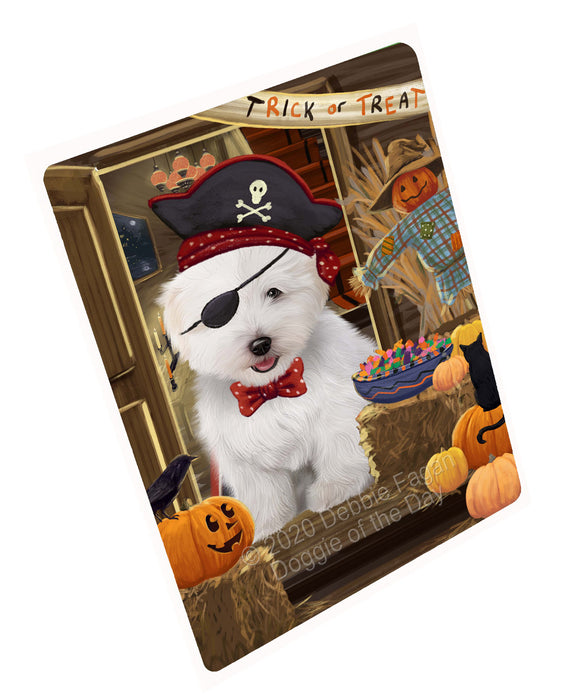 Enter at Your Own Risk Halloween Trick or Treat Coton De Tulear Dogs Cutting Board - For Kitchen - Scratch & Stain Resistant - Designed To Stay In Place - Easy To Clean By Hand - Perfect for Chopping Meats, Vegetables, CA82762