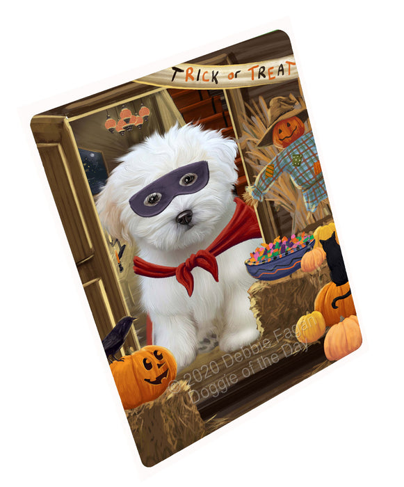 Enter at Your Own Risk Halloween Trick or Treat Coton De Tulear Dogs Cutting Board - For Kitchen - Scratch & Stain Resistant - Designed To Stay In Place - Easy To Clean By Hand - Perfect for Chopping Meats, Vegetables, CA82764