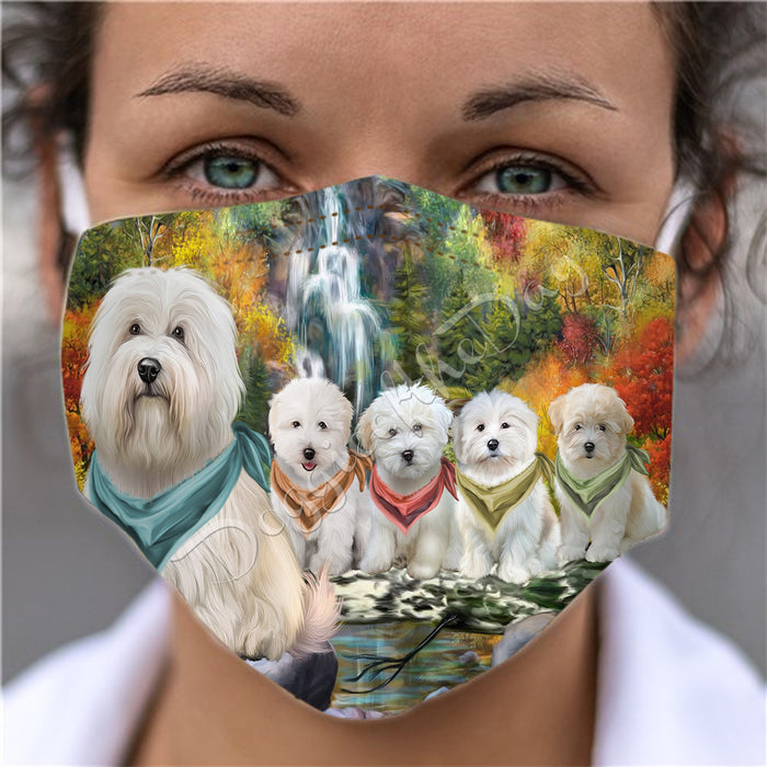 Scenic Waterfall Coton De Tulear Dogs Face Mask FM49295