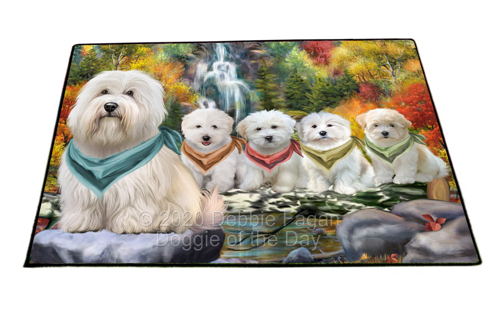 Scenic Waterfall Coton De Tulear Dogs Floormat FLMS55762