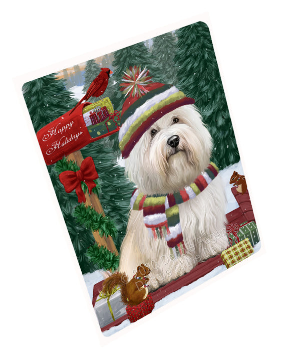 Christmas Woodland Sled Coton De Tulear Dog Cutting Board - For Kitchen - Scratch & Stain Resistant - Designed To Stay In Place - Easy To Clean By Hand - Perfect for Chopping Meats, Vegetables, CA83798