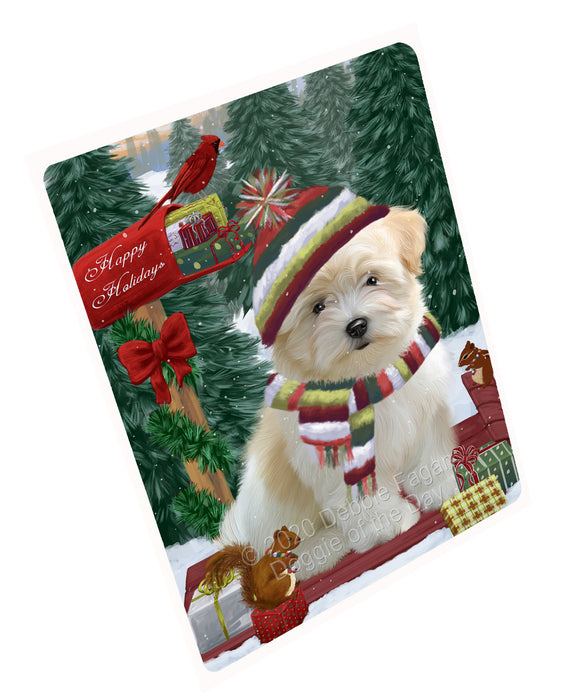 Christmas Woodland Sled Coton De Tulear Dog Cutting Board - For Kitchen - Scratch & Stain Resistant - Designed To Stay In Place - Easy To Clean By Hand - Perfect for Chopping Meats, Vegetables, CA83800