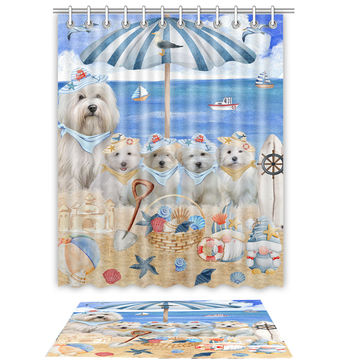 Coton De Tulear Shower Curtain with Bath Mat Combo: Curtains with hooks and Rug Set Bathroom Decor, Custom, Explore a Variety of Designs, Personalized, Pet Gift for Dog Lovers