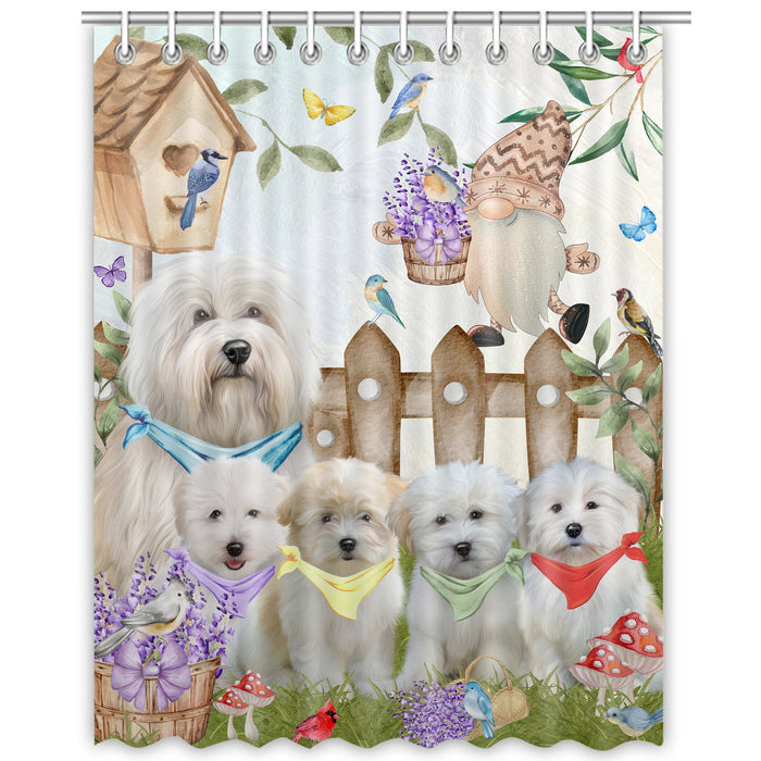 Coton De Tulear Shower Curtain: Explore a Variety of Designs, Halloween Bathtub Curtains for Bathroom with Hooks, Personalized, Custom, Gift for Pet and Dog Lovers