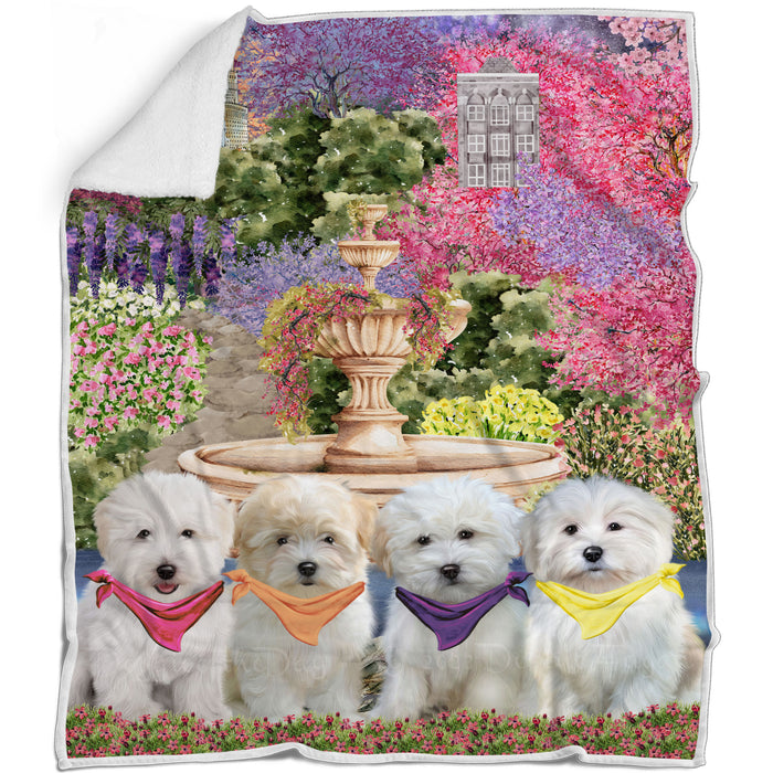 Coton De Tulear Blanket: Explore a Variety of Personalized Designs, Bed Cozy Sherpa, Fleece and Woven, Custom Dog Gift for Pet Lovers