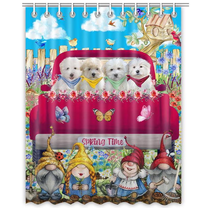 Coton De Tulear Shower Curtain: Explore a Variety of Designs, Personalized, Custom, Waterproof Bathtub Curtains for Bathroom Decor with Hooks, Pet Gift for Dog Lovers