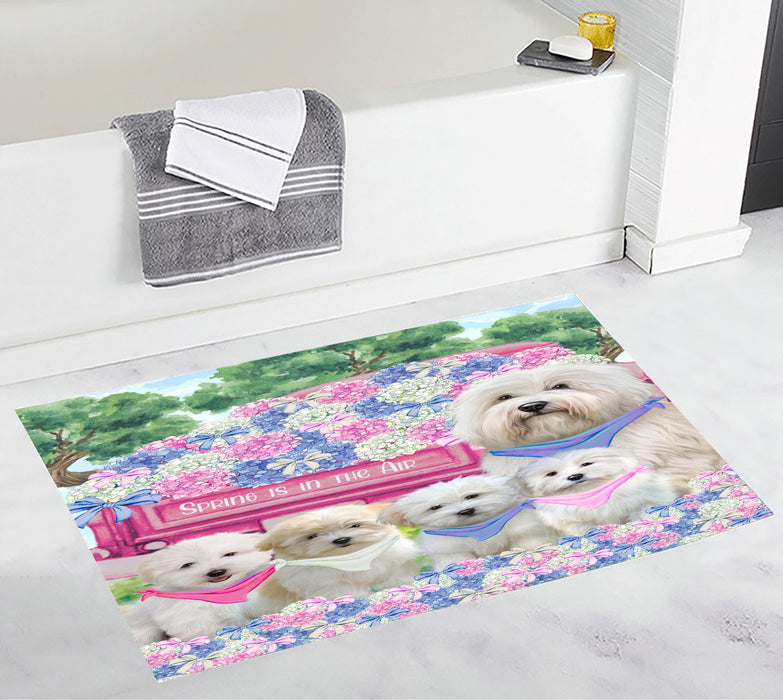 Coton De Tulear Personalized Bath Mat, Explore a Variety of Custom Designs, Anti-Slip Bathroom Rug Mats, Pet and Dog Lovers Gift