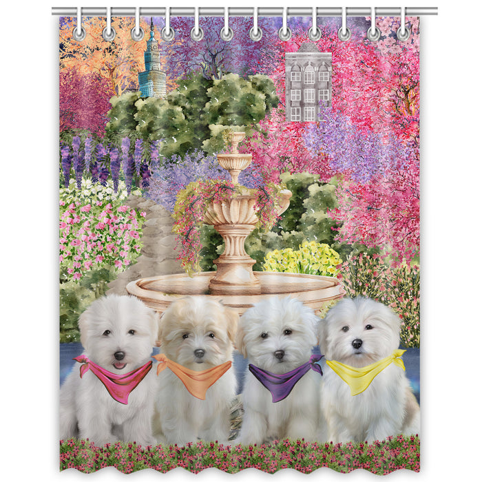 Coton De Tulear Shower Curtain, Personalized Bathtub Curtains for Bathroom Decor with Hooks, Explore a Variety of Designs, Custom, Pet Gift for Dog Lovers