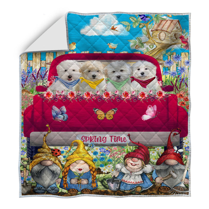 Coton De Tulear Quilt: Explore a Variety of Bedding Designs, Custom, Personalized, Bedspread Coverlet Quilted, Gift for Dog and Pet Lovers