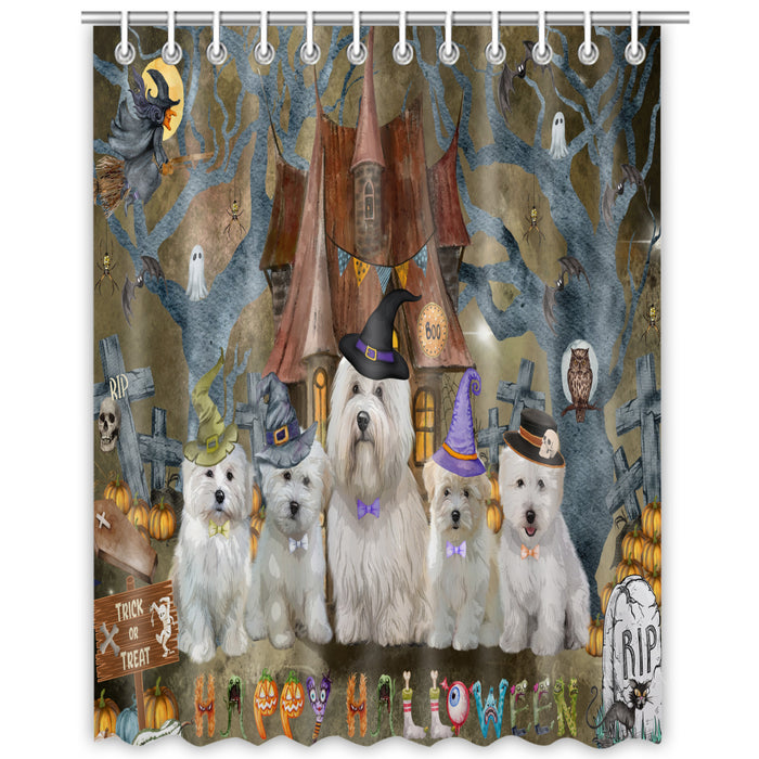 Coton De Tulear Shower Curtain, Personalized Bathtub Curtains for Bathroom Decor with Hooks, Explore a Variety of Designs, Custom, Pet Gift for Dog Lovers