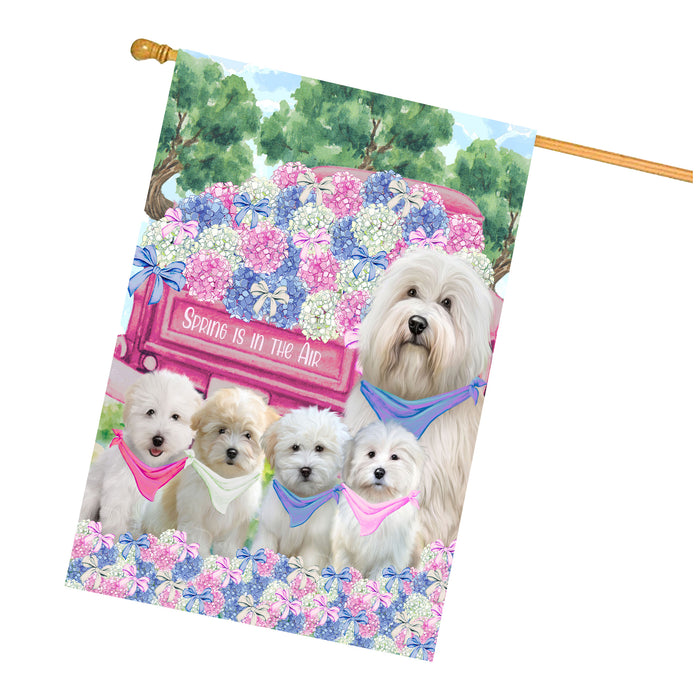 Coton De Tulear Dogs House Flag: Explore a Variety of Personalized Designs, Double-Sided, Weather Resistant, Custom, Home Outside Yard Decor for Dog and Pet Lovers