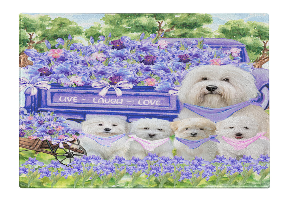 Coton De Tulear Cutting Board: Explore a Variety of Designs, Custom, Personalized, Kitchen Tempered Glass Scratch and Stain Resistant, Gift for Dog and Pet Lovers