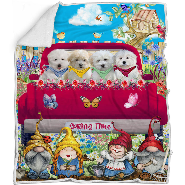 Coton De Tulear Blanket: Explore a Variety of Designs, Personalized, Custom Bed Blankets, Cozy Sherpa, Fleece and Woven, Dog Gift for Pet Lovers
