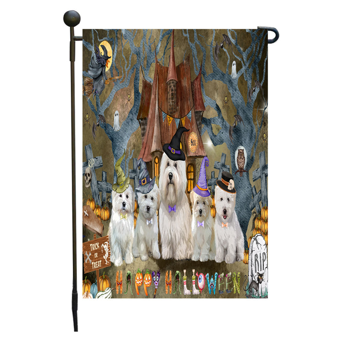 Coton De Tulear Dogs Garden Flag: Explore a Variety of Designs, Personalized, Custom, Weather Resistant, Double-Sided, Outdoor Garden Halloween Yard Decor for Dog and Pet Lovers