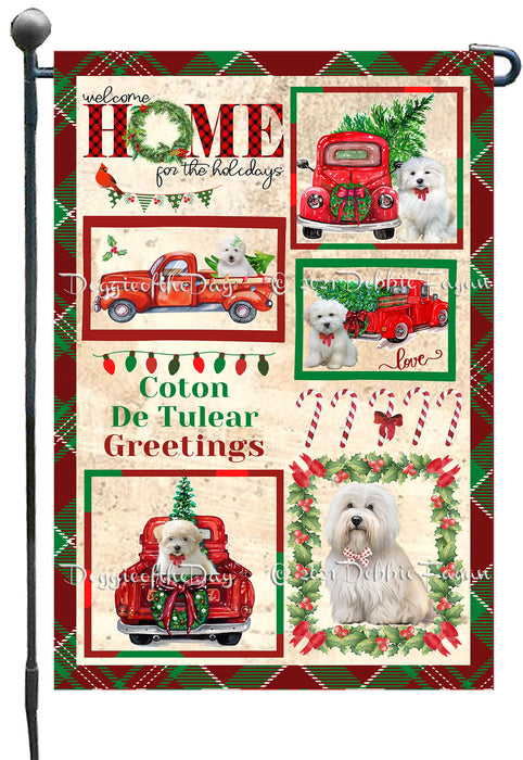 Welcome Home for Christmas Holidays Coton De Tulear Dogs Garden Flag GFLG67002