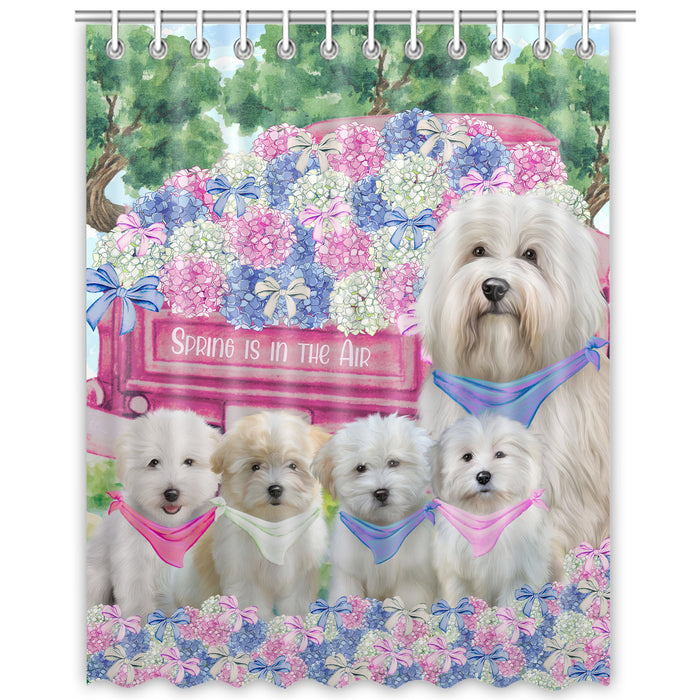 Coton De Tulear Shower Curtain, Custom Bathtub Curtains with Hooks for Bathroom, Explore a Variety of Designs, Personalized, Gift for Pet and Dog Lovers