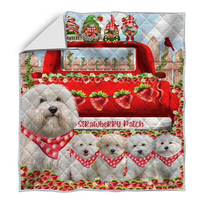 Coton De Tulear Bedspread Quilt, Bedding Coverlet Quilted, Explore a Variety of Designs, Personalized, Custom, Dog Gift for Pet Lovers