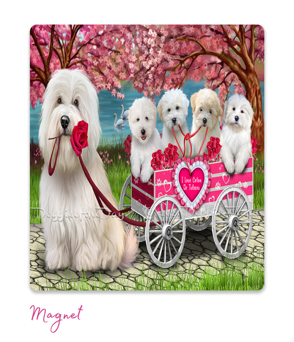 Mother's Day Gift Basket Coton De Tulear Dogs Blanket, Pillow, Coasters, Magnet, Coffee Mug and Ornament