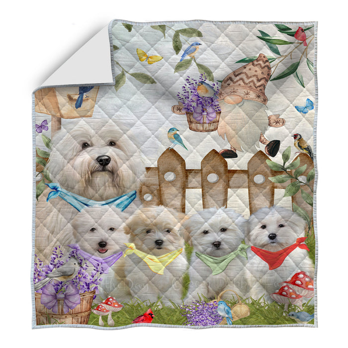 Coton De Tulear Bedding Quilt, Bedspread Coverlet Quilted, Explore a Variety of Designs, Custom, Personalized, Pet Gift for Dog Lovers