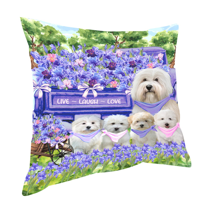 Coton De Tulear Throw Pillow: Explore a Variety of Designs, Cushion Pillows for Sofa Couch Bed, Personalized, Custom, Dog Lover's Gifts