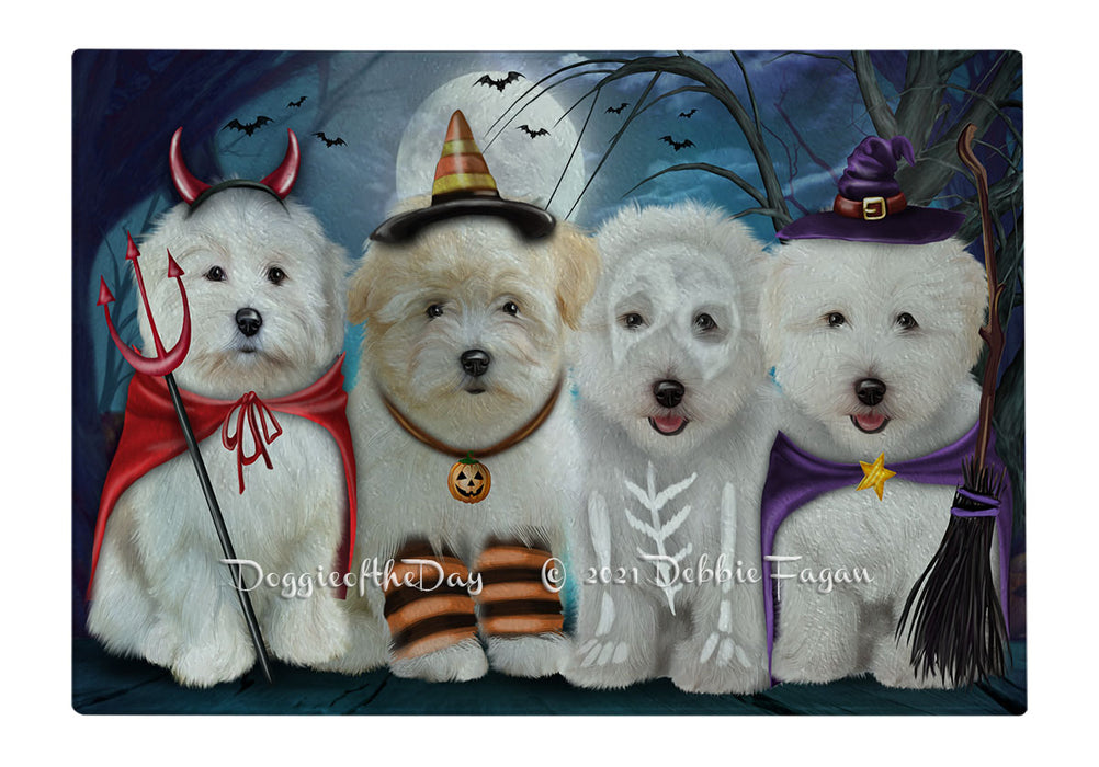 Happy Halloween Trick or Treat Coton De Tulear Dogs Cutting Board - Easy Grip Non-Slip Dishwasher Safe Chopping Board Vegetables C79594