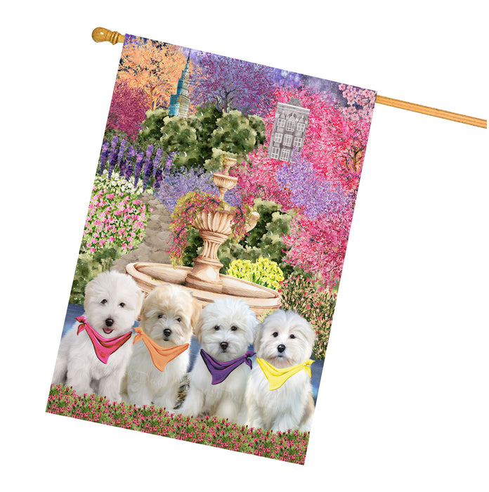 Coton De Tulear Dogs House Flag: Explore a Variety of Designs, Weather Resistant, Double-Sided, Custom, Personalized, Home Outdoor Yard Decor for Dog and Pet Lovers