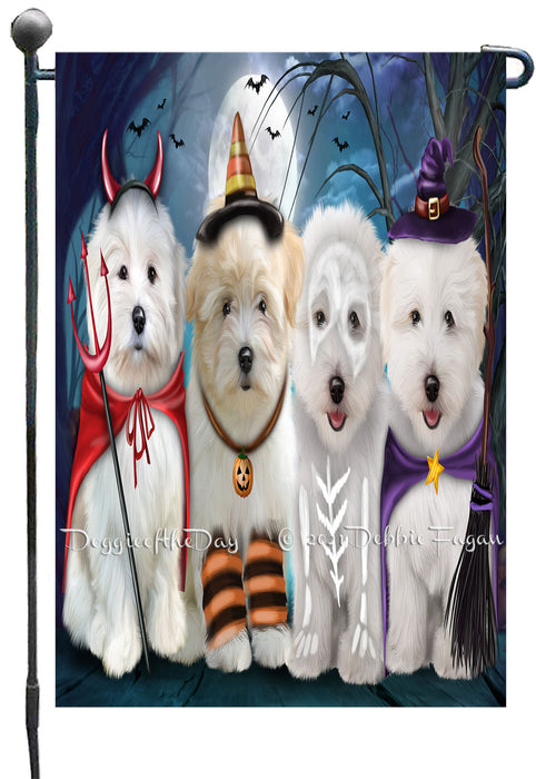 Happy Halloween Trick or Treat Coton De Tulear Dogs Garden Flags- Outdoor Double Sided Garden Yard Porch Lawn Spring Decorative Vertical Home Flags 12 1/2"w x 18"h