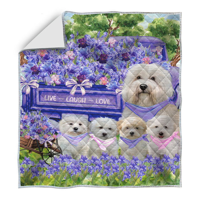 Coton De Tulear Quilt: Explore a Variety of Personalized Designs, Custom, Bedding Coverlet Quilted, Pet and Dog Lovers Gift