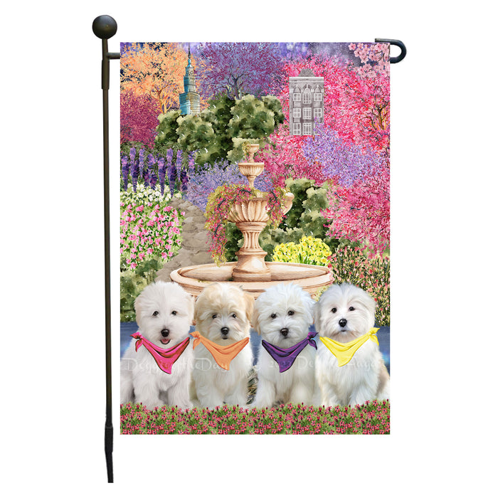 Coton De Tulear Dogs Garden Flag: Explore a Variety of Designs, Weather Resistant, Double-Sided, Custom, Personalized, Outside Garden Yard Decor, Flags for Dog and Pet Lovers