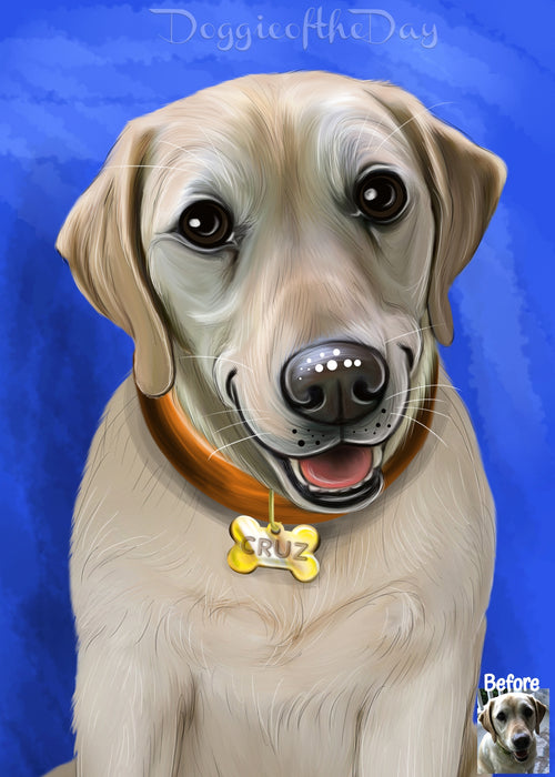 Digital Painting PERSONALIZED Caricature PET PORTRAIT! Custom Pet Dog or Cat Art