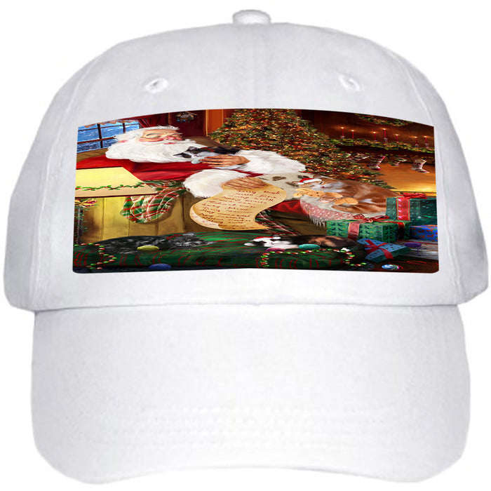 Santa Sleeping with Cymric Cats Christmas Ball Hat Cap HAT62178