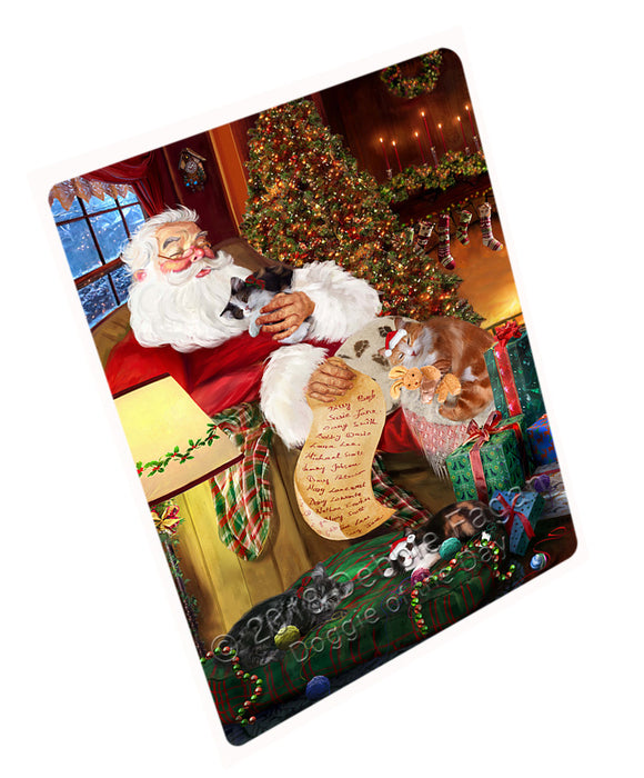 Santa Sleeping with Cymric Cats Christmas Cutting Board C62889
