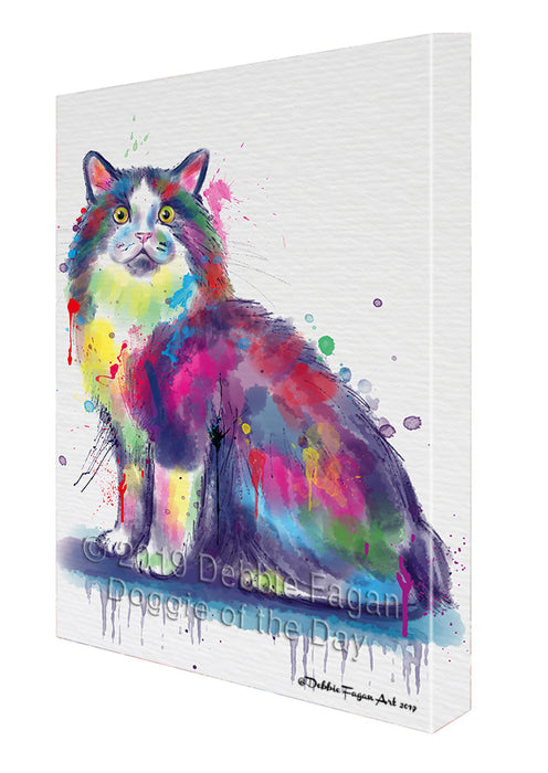 Watercolor Cymric Cat Canvas Print Wall Art Décor CVS141830