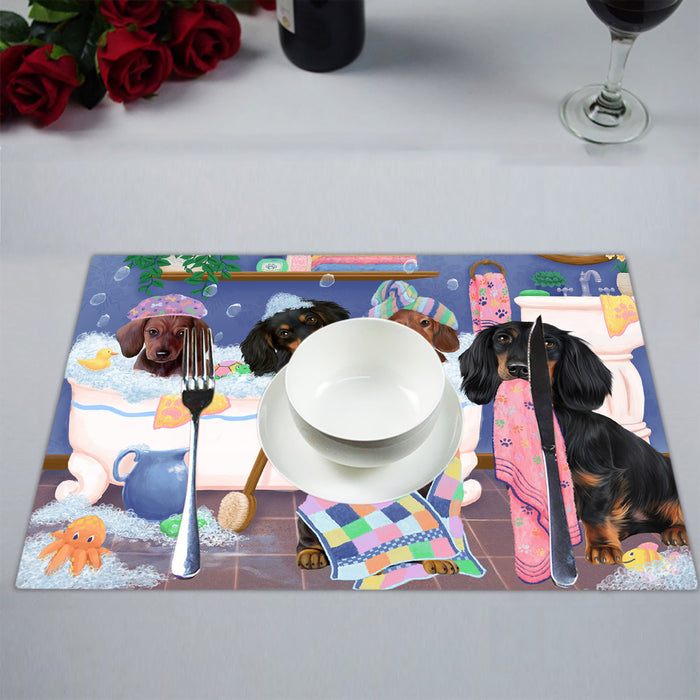 Rub A Dub Dogs In A Tub Dachshund Dogs Placemat