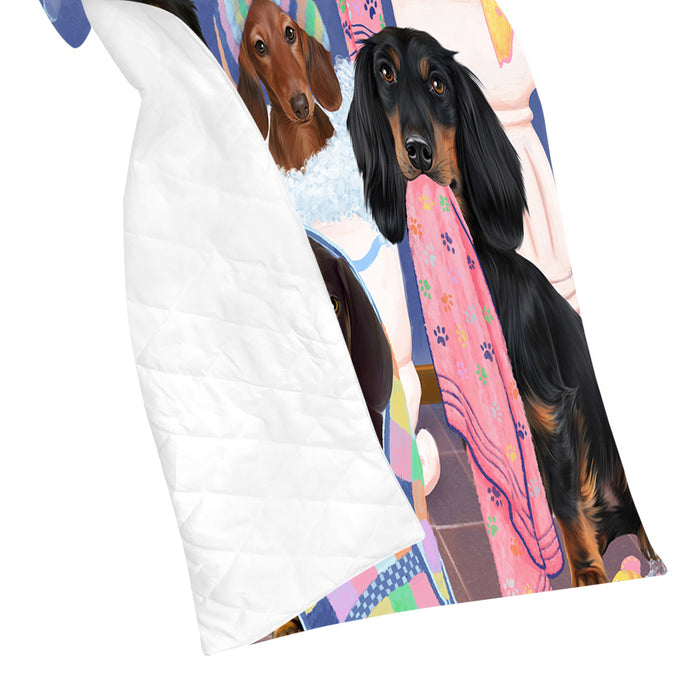 Rub A Dub Dogs In A Tub Dachshund Dogs Quilt