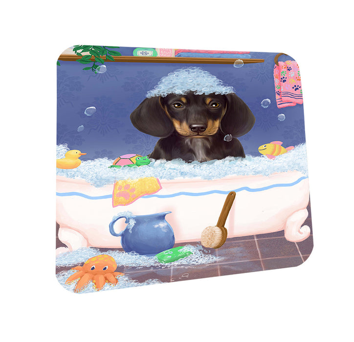 Rub A Dub Dog In A Tub Dachshund Dog Coasters Set of 4 CST57320