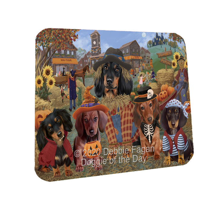 Halloween 'Round Town Dachshund Dogs Coasters Set of 4 CSTA57937