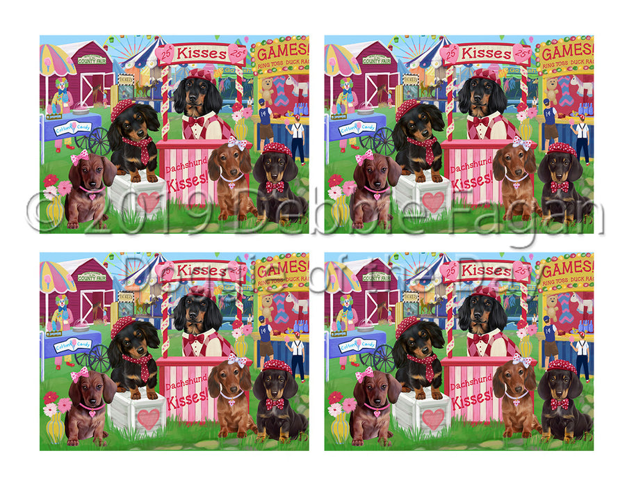 Carnival Kissing Booth Dachshund Dogs Placemat