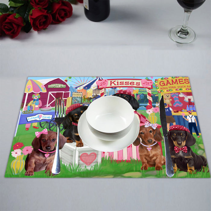 Carnival Kissing Booth Dachshund Dogs Placemat