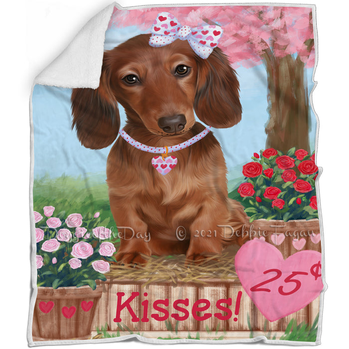 Rosie 25 Cent Kisses Dachshund Dog Blanket BLNKT121305