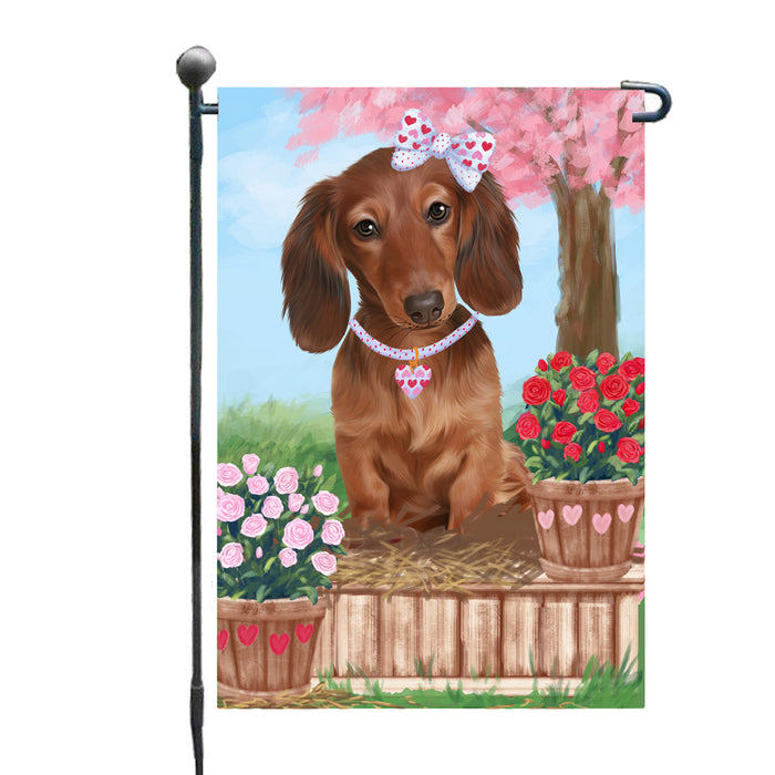 Personalized Rosie 25 Cent Kisses Dachshund Dog Custom Garden Flag GFLG64706