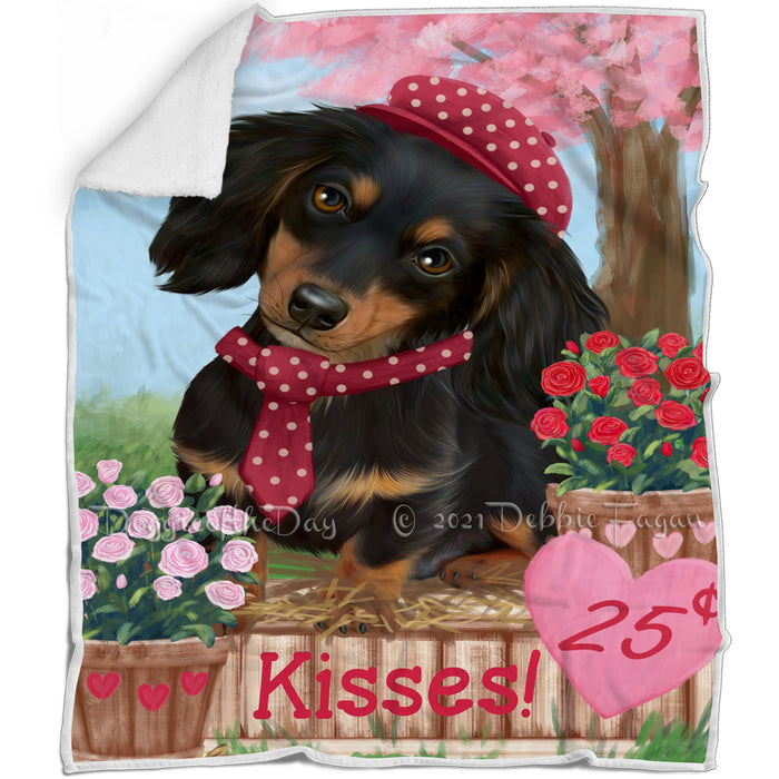 Rosie 25 Cent Kisses Dachshund Dog Blanket BLNKT121314