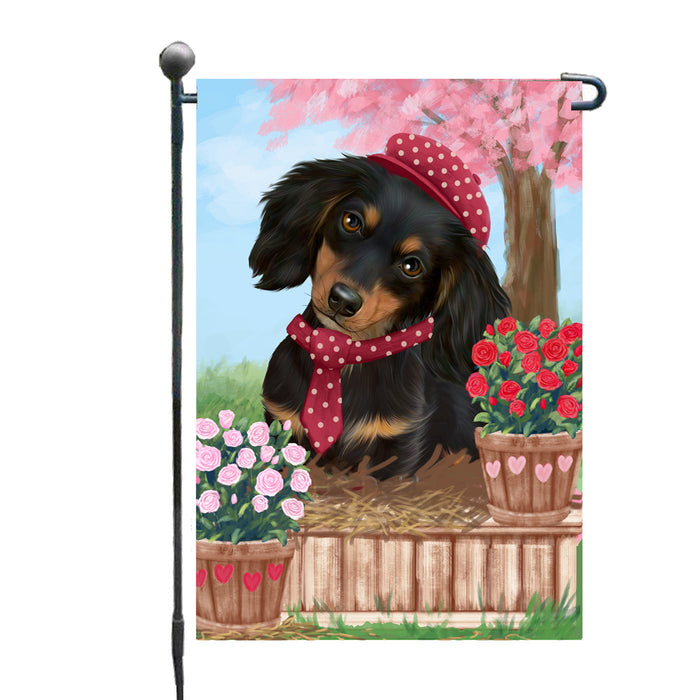 Personalized Rosie 25 Cent Kisses Dachshund Dog Custom Garden Flag GFLG64707